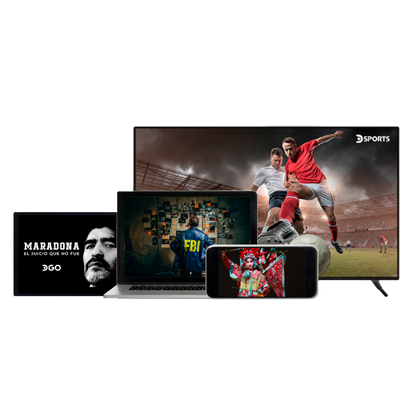 Contenido disponible en TV, laptop, tablet y móvil